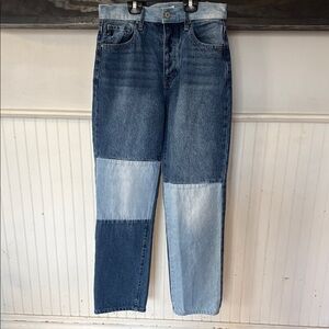 KanCan Two-Tone Blue Straight Leg Jeans
